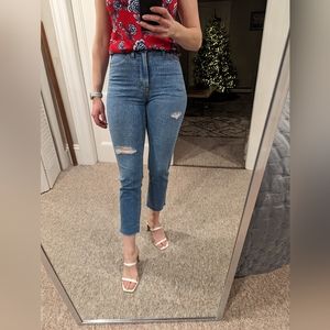 Madewell Perfect Vintage Cropped Jean size 25 light wash